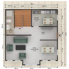 İki Katlı Ev Planları 125 m2