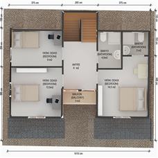 İki Katlı Ev Planları 148 m2
